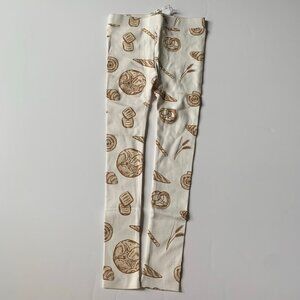 Kate Quinn Cream and Brown Kids Leggings